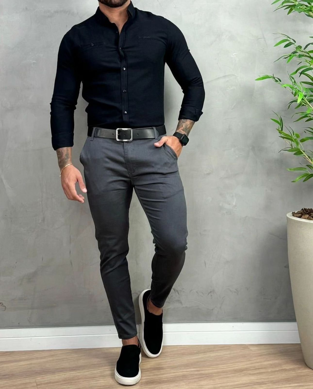 Pantalón Gris Oscuro